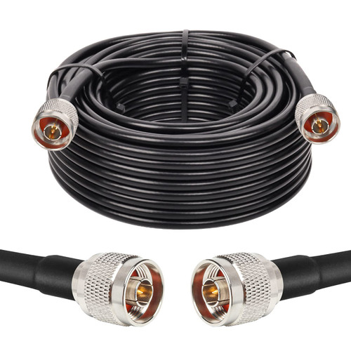 XRDS -RF N Male to N Male Cable 75FT, Type N Cable KMR240 50 Ohm Coax Extension Cable N Male to N Male Connector Pure Copper Low Loss Coaxial Cables