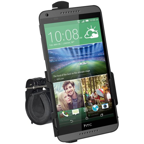 Amzer Bicycle Bike Handlebar Mount Holder for HTC Desire 816 - Retail Packaging - Black