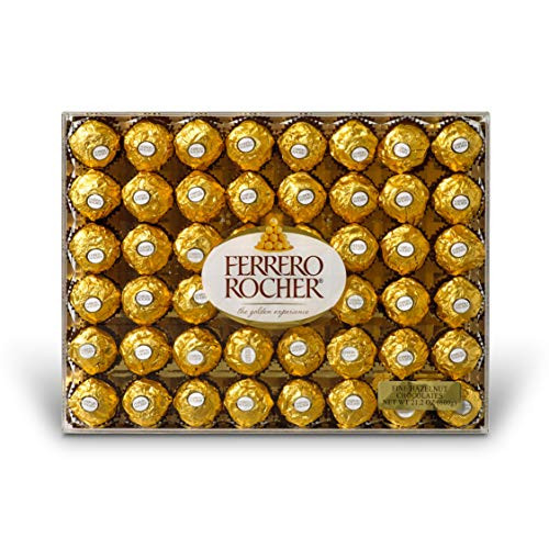 Ferrero Rocher Fine Hazelnut Chocolates, 21.1 Oz, 48 Count