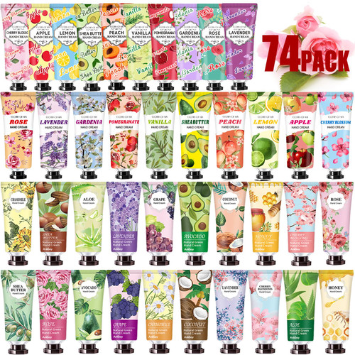 74 PACK Hand Cream Stocking Stuffers Christmas Gifts,Plant Fragrance Hand Cream For Women and Girls,Moisturizing Hand Lotion For Dry Hands,Travel Size Mini Lotion Perfect for Mother's Day,Christmas 74 PACK Hand Cream Stocking Stuffers Christmas Gifts,Plant Fragrance Hand Cream For Women and Girls,Moisturizing Hand Lotion For Dry Hands,Travel Size Mini Lotion Perfect for Mother's Day,Christmas