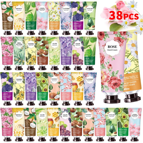 INALIER 38 Pack Hand Cream Gifts Set For Women,Hand Cream for Dry Cracked Hands,Moisturizing Hand Lotion Gift Set,Hand Lotion Travel Size in Bulk,Hand Lotion for Mom Girls Her Wife Grandma INALIER 38 Pack Hand Cream Gifts Set For Women,Hand Cream for Dry Cracked Hands,Moisturizing Hand Lotion Gift Set,Hand Lotion Travel Size in Bulk,Hand Lotion for Mom Girls Her Wife Grandma