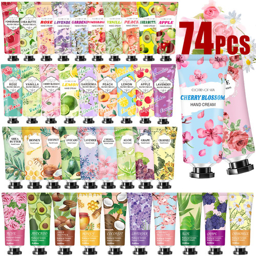 74 Pack Hand Cream Gifts Set Bulk Women Gifts,Hand Cream with Shea Butter for Dry Cracked Hands,Travel Size Lotion Natural Plant Fragrance Hand Lotion in Bulk, Hand Cream Stocking Stuffers Gifts for Women Mom Teen Girls Her Wife Grandma 74 Pack Hand Cream Gifts Set Bulk Women Gifts,Hand Cream with Shea Butter for Dry Cracked Hands,Travel Size Lotion Natural Plant Fragrance Hand Lotion in Bulk, Hand Cream Stocking Stuffers Gifts for Women Mom Teen Girls Her Wife Grandma