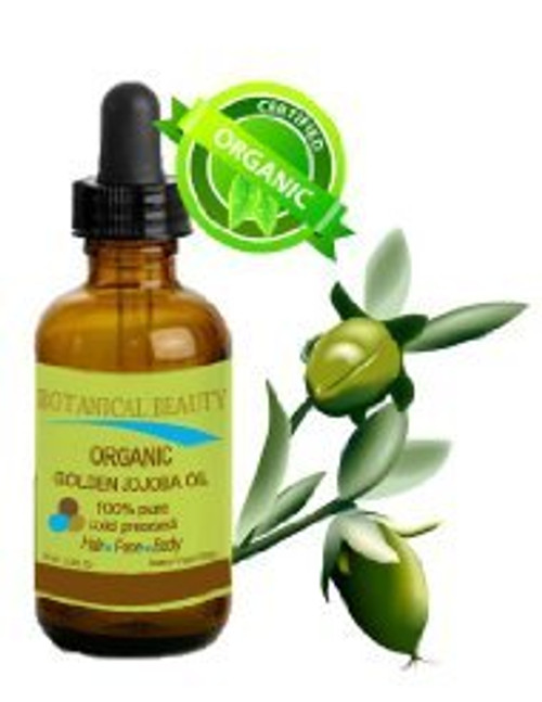 Botanical Beauty ORGANIC GOLDEN JOJOBA OIL 100% Pure. For Face, Hair and Body. 0.5 Fl.oz.- 15 ml. Botanical Beauty ORGANIC GOLDEN JOJOBA OIL 100% Pure. For Face, Hair and Body. 0.5 Fl.oz.- 15 ml.