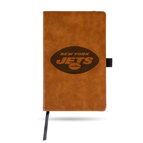 Rico Industries NFL New York Jets Brown Laser Engraved Small Notepad Jounral/Notepad 8.25" x 5.25"- Office Accessory Rico Industries NFL New York Jets Brown Laser Engraved Small Notepad Jounral/Notepad 8.25" x 5.25"- Office Accessory
