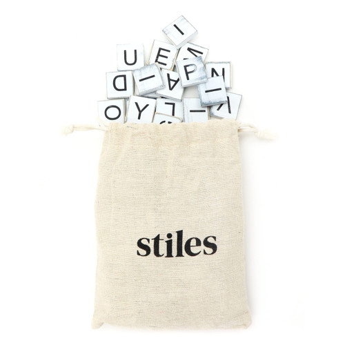 Stiles 100 Pieces Magnetic Letter Tiles, Wood Letters for Board Games, Spelling, Crafts, or Classrooms, Rustic