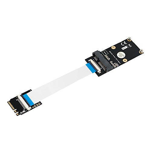 Mini PCI-E Express mSATA Extension Cable for Wireless Card mSATA SSD (Gold Black)