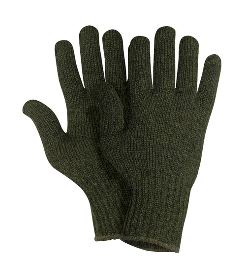 Rothco Wool Glove Liners - Unstamped, Olive Drab, Large
