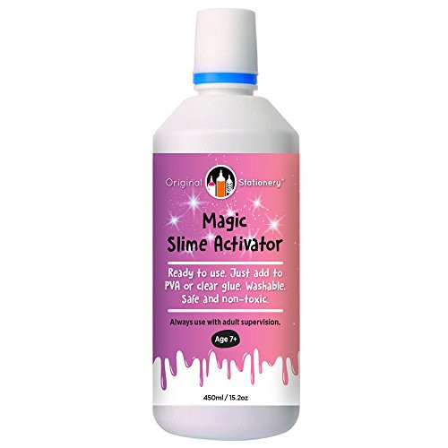 Borax Slime Activator - Liquid Solution Better Than Contact Lens Fluid, Laundry Starch Powder, Biotrue, Saline Solution. [for Kids, Works Everytime] Magical Activator Works with PVA, Elmers Glue