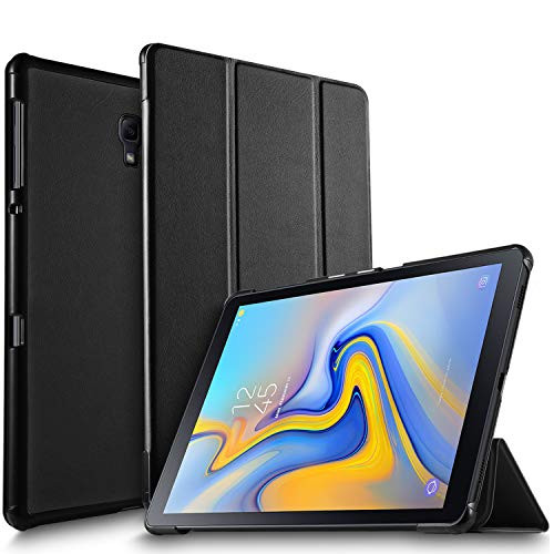 IVSO Case for Samsung Galaxy Tab A 10.5, Slim Smart Case PC Back Cover for Samsung Galaxy Tab A 10.5 2018 Release SM-T590 (Wi-Fi)& SM-T595 (LTE) Tablet(Black)