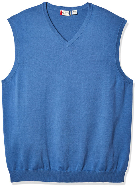 Clique Men's Imatra V-Neck Sweater Vest, Sea Blue, Large