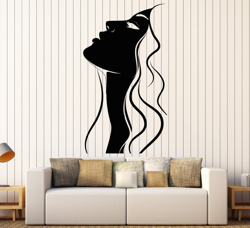 Vinyl Wall Decal Girl Long Hair Beauty Salon Hairdresser Stickers Large Decor (1131ig) Pink Vinyl Wall Decal Girl Long Hair Beauty Salon Hairdresser Stickers Large Decor (1131ig) Pink