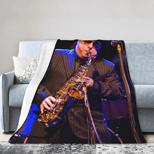 Van Singer Morrison Throw Blanket Ultra-Soft Micro Fleece Blanket Flannel Throw Blanket All Seasons Bedding Home Sofa Chair Decoration Travel Blanket 50"x40"