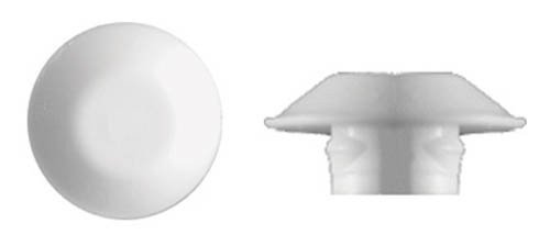 50 1/4" White Plastic Flush Type Hole Plugs 1/2" Head
