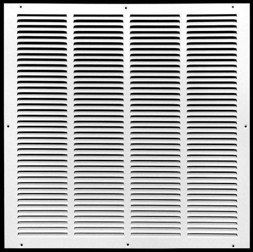 20"w X 20"h Steel Return Air Grilles - Sidewall and Ceiling - HVAC DUCT COVER - White [Outer Dimensions: 21.75"w X 21.75"h]