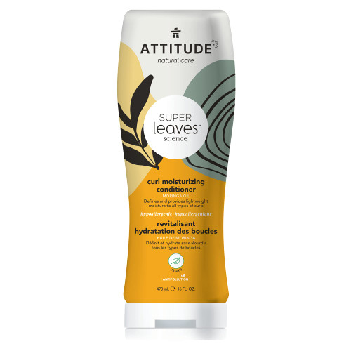 ATTITUDE Curl Moisturizing Conditioner for Wavy and Curly Hair, Plant- and Mineral-Based Ingredients, Vegan and Cruelty-free, Moringa Oil, 16 Fl Oz ATTITUDE Curl Moisturizing Conditioner for Wavy and Curly Hair, Plant- and Mineral-Based Ingredients, Vegan and Cruelty-free, Moringa Oil, 16 Fl Oz