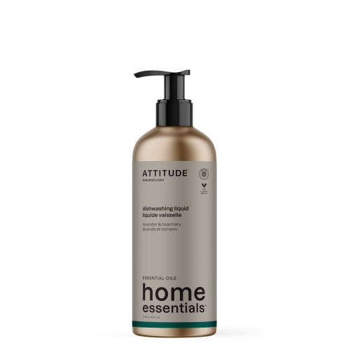 ATTITUDE Dish Soap, EWG Certified, Plant and Mineral-Based Ingredients, Vegan and Cruelty-free Household Products, Lavender and Rosemary, Refillable Aluminum Bottle, 16 Fl Oz ATTITUDE Dish Soap, EWG Certified, Plant and Mineral-Based Ingredients, Vegan and Cruelty-free Household Products, Lavender and Rosemary, Refillable Aluminum Bottle, 16 Fl Oz