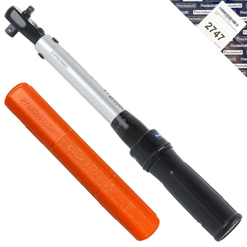 Precisebuilt 1/4" x 3/8" Drive 35-200 in-lb Click Tech Torque Wrench