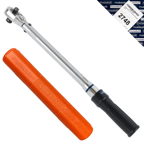 Precisebuilt 3/8" x 1/2" Drive 30-150 ft-lb Click Tech Torque Wrench