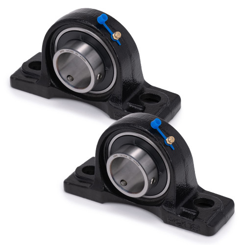 XIKE 2 Pcs UCP208 Bore 40mm Pillow Block Mounted Ball Bearings, Solid Cast Iron Base and Self Aligning Chrome Steel Sealed Bearings.