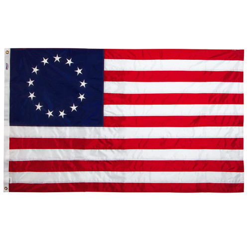 Anley EverStrong Series Betsy Ross Flag 3x5 Foot Heavy Duty Nylon - Embroidered Stars and Sewn Stripes - 4 Rows of Lock Stitching - US Historic Patriotic Banner Flags with Brass Grommets 3 X 5 Ft Anley EverStrong Series Betsy Ross Flag 3x5 Foot Heavy Duty Nylon - Embroidered Stars and Sewn Stripes - 4 Rows of Lock Stitching - US Historic Patriotic Banner Flags with Brass Grommets 3 X 5 Ft