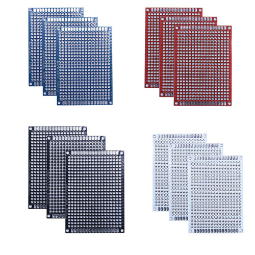 Babaili 20 Pcs (4x6cm) Double Sided PCB Board Prototype Kit Soldering 4 Colour Universal Printed Circuit Board for DIY Soldering and Electronic Project