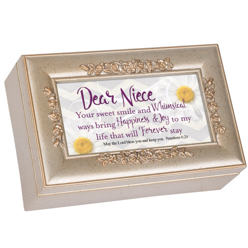 Cottage Garden Niece Sweet Smile Bring Joy Silvertone Embossed Jewelry Music Box Plays Amazing Grace Cottage Garden Niece Sweet Smile Bring Joy Silvertone Embossed Jewelry Music Box Plays Amazing Grace