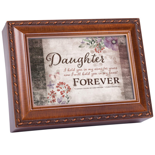 Cottage Garden Daughter I Held You Woodgrain Rope Trim Jewelry Music Box Plays Tune Friend in Jesus Cottage Garden Daughter I Held You Woodgrain Rope Trim Jewelry Music Box Plays Tune Friend in Jesus