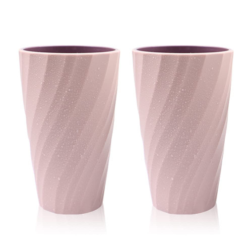 2Pack Unbreakable Toothbrush Cup Bathroom Tumbler , Soft and Durable, Bathroom Cup Toothbrush Tumbler Toothbrush Holder (Pink)