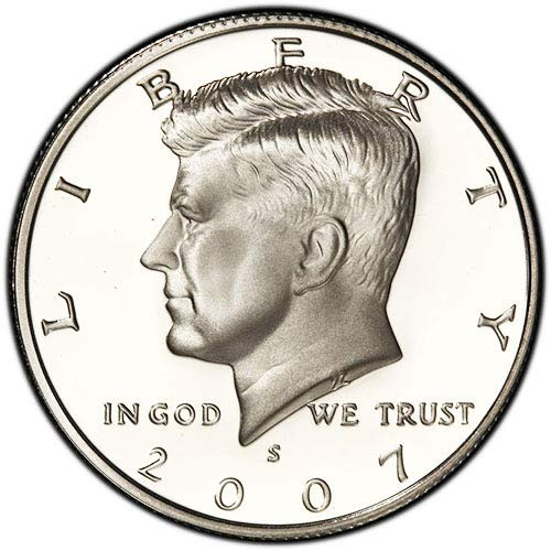 2007 S Silver Proof Kennedy Half Dollar Choice Uncirculated US Mint
