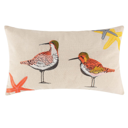 Greenland Home Maui Pillow, 12x20 inches, Beige
