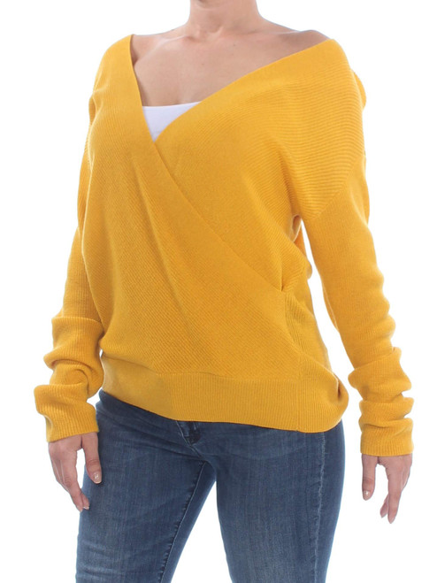 Bar III | Surplice On/Off Shoulder Sweater | Neo Dijon | XS