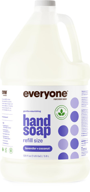 Everyone Liquid Hand Soap Refill, 1 Gallon, Lavender and Coconut, Plant-Based Cleanser with Pure Essential Oils Everyone Liquid Hand Soap Refill, 1 Gallon, Lavender and Coconut, Plant-Based Cleanser with Pure Essential Oils