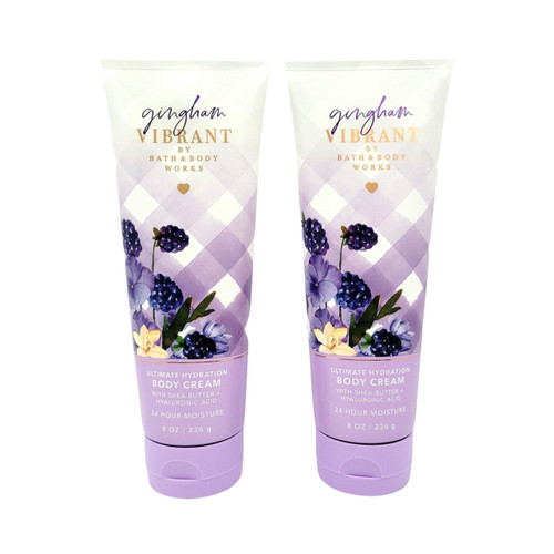 Bath & Body Works Ultimate Hydration Body Cream (Gingham Vibrant), 8.00 Ounce (Pack of 2)