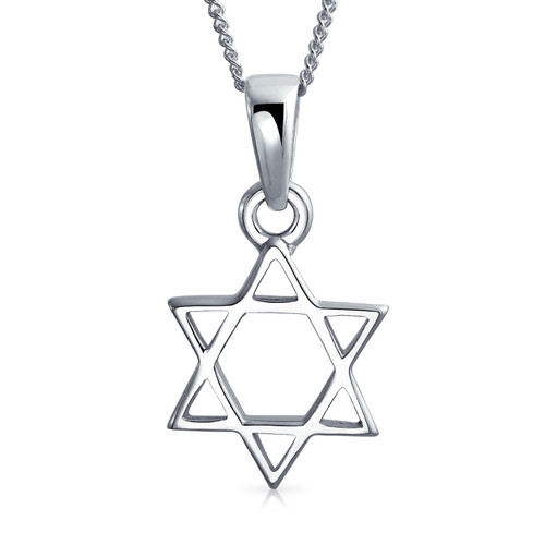 Bling Jewelry Simple Religious Magen Judaic Hanukkah Star Of David Pendant Necklace For Women For Bat Mitzvah .925 Sterling Silver Bling Jewelry Simple Religious Magen Judaic Hanukkah Star Of David Pendant Necklace For Women For Bat Mitzvah .925 Sterling Silver