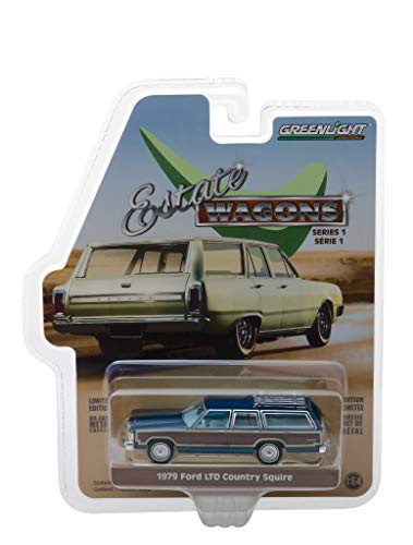 Greenlight 1:64 Estate Wagons Series 1-1979 Ford LTD Country Squire Midnight Blue Diecast Car 29910E