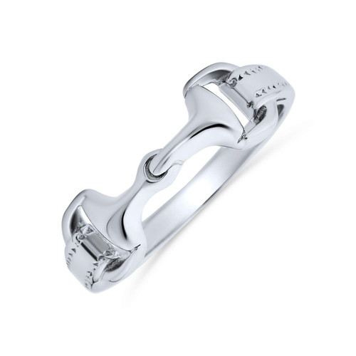 Personalize Cowgirl Equestrian Lover Double Horse Snaffle Bit Band Ring Western Jewelry For Women Teen .925 Sterling Silver Customizable Personalize Cowgirl Equestrian Lover Double Horse Snaffle Bit Band Ring Western Jewelry For Women Teen .925 Sterling Silver Customizable
