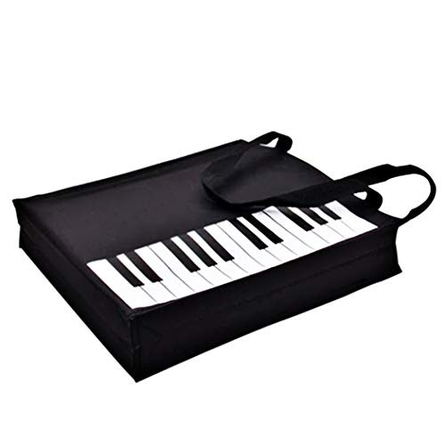Piano Keys Handbag Reusable Grocery Bag Shoulder Shopping Bag Tote Bag for Music Teacher Girls Gift Bag (Piano Keys Handbag)