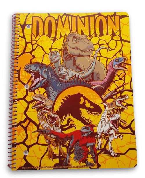 Craft Supply Spiral Bound Jurassic World Dominion 50 Sheet Wide Ruled Notebook - 8 x 10.5 Inches