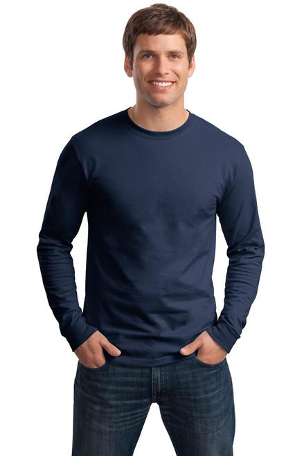 Hanes 6.1 oz. Tagless ComfortSoft Long-Sleeve T-Shirt, Medium, NAVY