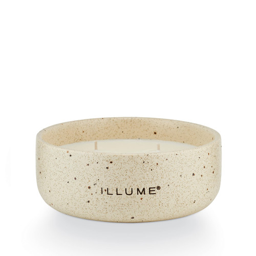 Illume Elemental Collection Vetiver Sage Small Candle Outdoor Ceramic, 7" L x 4" W x 2" H