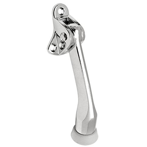 Designers Impressions Polished Chrome Heavy Duty Kick Down Door Stop : 53829