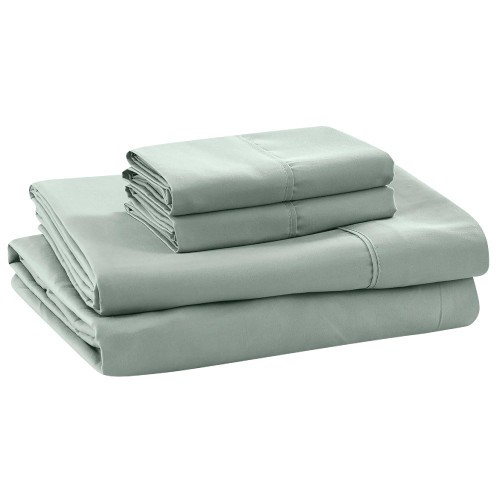 Modern Threads Soft Microfiber Solid Sheets - Luxurious Microfiber Bed Sheets - Includes Flat Sheet, Fitted Sheet with Deep Pockets, & Pillowcases Smoke Full