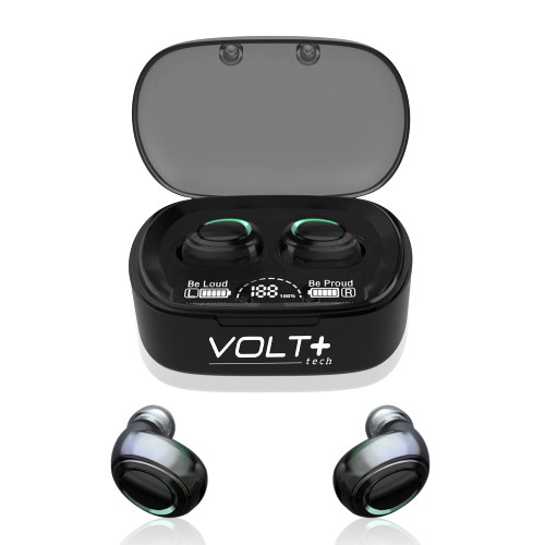 VOLT PLUS TECH Wireless V5.1 PRO Earbuds Compatible with Xolo Black IPX3 Bluetooth Touch Waterproof/Sweatproof/Noise Reduction with Mic (Black)