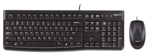 Logitech Desktop MK120 Durable, Comfortable, USB Mouse and keyboard Combo (Renewed)
