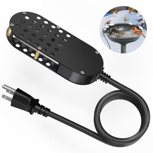 Ankway Bird Bath Heater for Outdoors in Winter, 250W Birdbath Deicer Pond De-icer Water Heater Thermostatically Controlled for Patio Yard?3.28ft Power Cord?