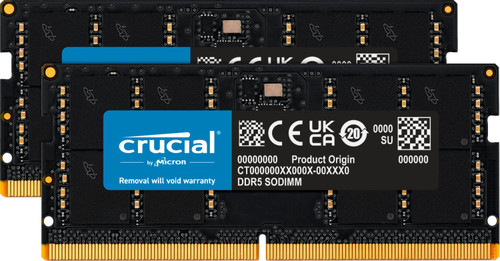 Crucial RAM 16GB Kit (2x8GB) DDR5 5600MT/s (or 5200MT/s or 4800MT/s) Laptop Memory CT2K8G56C46S5