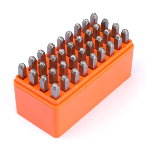 36-Piece Number and Letter Stamp Set 1/8 (3mm) (A-Z & 0-9 + &) Punch Perfect for Imprinting Metal Stamping kit, Plastic, Wood, Leather