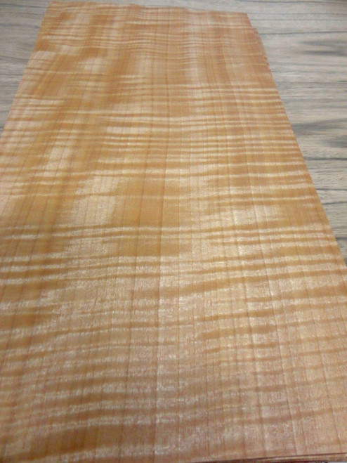 Anigre Figured Fiddleback Wood Veneer 8" x 15" raw no Backing 1/42" thicknes AAA
