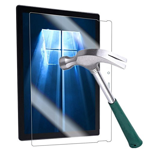 Surface Pro 4 Screen Protector,TANTEK [HD-Clear][Anti-Scratch][Anti-Glare][Anti-Fingerprint] Tempered Glass Screen Protector for Microsoft Surface Pro 4 12.3 inch (2015) ,-[1Pack]