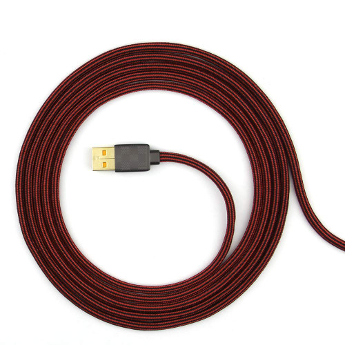 Battle Square Paracord Mouse Cable for Gaming Mice - for Zowie ZA11/ZA12/ZA13 (Burgundy 8, Zowie ZA11/ZA12/ZA13 Series)